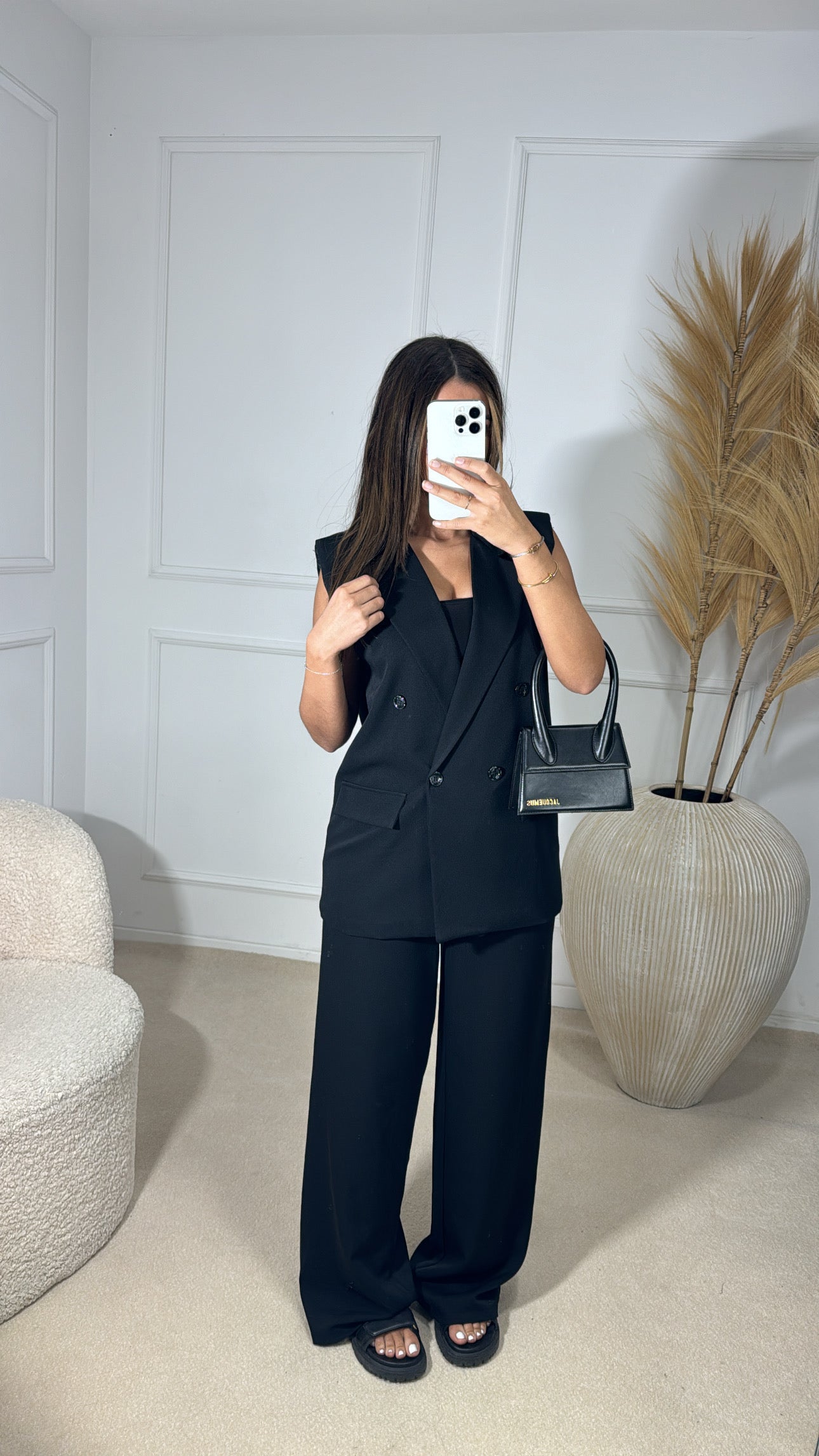 Blazer Noir Veste Noire Femme Longue Veste Blazer Oversize Noir