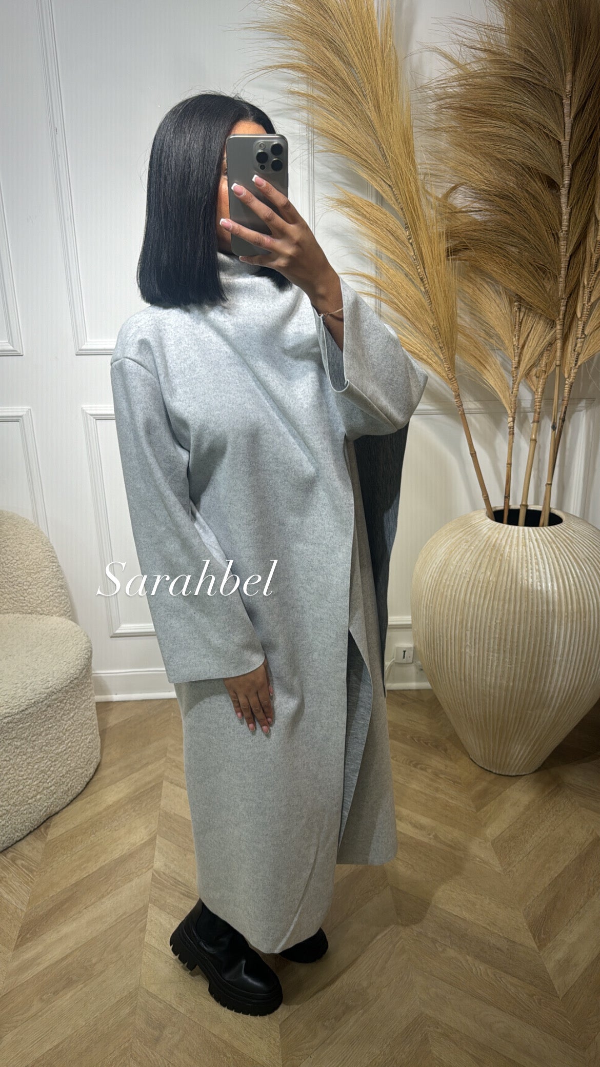 Manteaux cape long gris �?? sarahbelshop