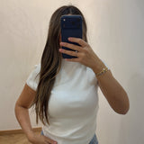 Pull en maille manche courte