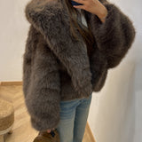 Manteau fourrure STACY [ marron ]