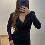 Robe col tombant [ noir ]