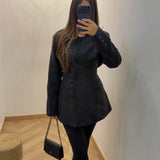 Veste ceintré [ gris foncé ]