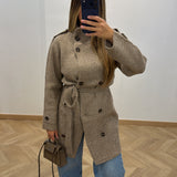 Gilet mi-long [ taupe ]