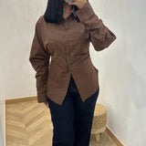 Chemise bouffante [marron]