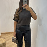 Pantalon simili cuir  [ noir ]