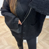 Gilet cardigan épais [ noir ]