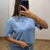 T-shirt épaulette MAISSA [ bleu ]
