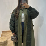 Veste bi-matiere [ kaki ]