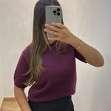 T-shirt maille [ bordeaux ]