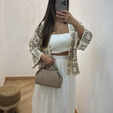 Cardigan court crochet [ beige ]