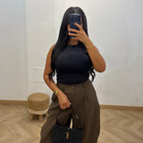 Pantalon bermuda ballon [ marron ]