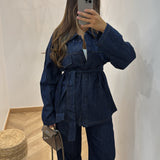 Ensemble jean avec ceinture [ brut ]