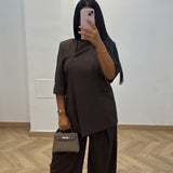 Ensemble blazer Paola [marron]