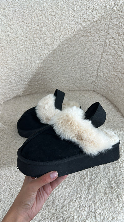 Mules plateforme  [ noir ]