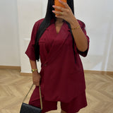 Ensemble blazer short [bordeaux]