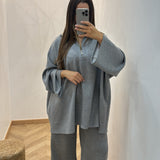 Ensemble oversize zip [ gris ]