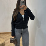 Gilet à capuche [ gris foncé ]