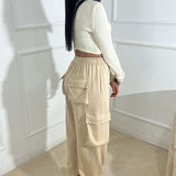 Pantalon jogging large [ beige ]