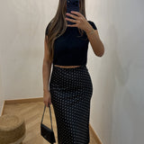 Jupe petit pois [ noir ]