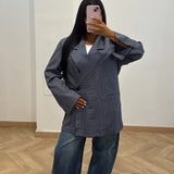 Blazer carreau [bleu]
