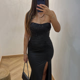 Robe bustier strass [ noir ]