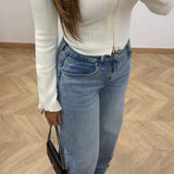 Gilet zip tatouage [ blanc ]