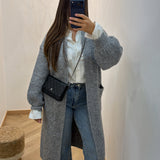 Gilet long poche [ gris ]