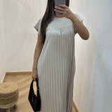 Robe Nina plissée [ beige ]