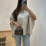 Chemise oversize cassy [ beige ]