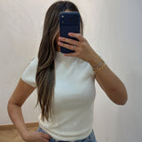 Pull en maille manche courte