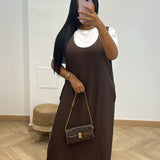Robe + t shirt [marron]