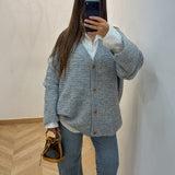 Cardigan oversize [ gris ]