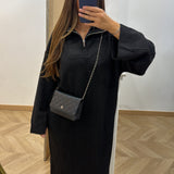 Pull zip extra long [ noir ]