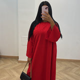 Robe t shirt poche [rouge]