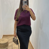 T-shirt maille [ bordeaux ]