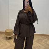 Ensemble khira ceinture [marron]