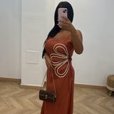 Robe tressie [rouille]