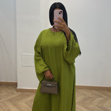 Ensemble fente pantalon [vert]