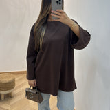 T-shirt oversize maddy [ marron ]