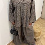 Ensemble carreaux [ marron ]