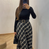 Jupe à carreaux [ noir ]