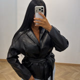 Veste en simili cuir Maeva
