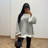Pull chemise [gris]
