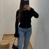 Pull TULI avec bouton [ noir ]