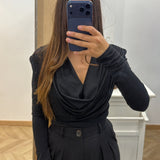 Pull col tombant [ noir ]