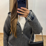 Gilet avec carreaux [ gris ]