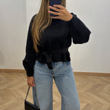 Pull avec ceinture [ noir ]