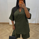 Ensemble blazer short [kaki]