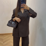 Ensemble tailleur [ marron ]