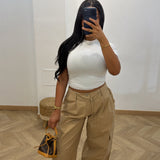 Pantalon cargo [ camel ]